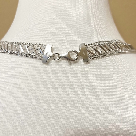 Cherish Jewelry 925 Silver Beads & Bars 18 inch Necklace NEW in Box - Picture 3 of 9